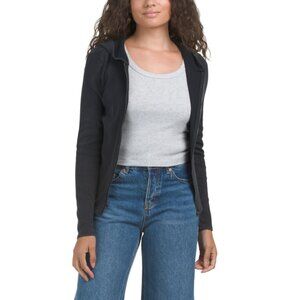 CYRUS Black Long Sleeve Zip Up Hoddie